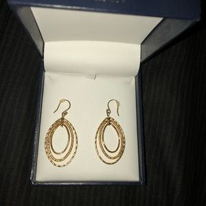beautiful gold oval earrings